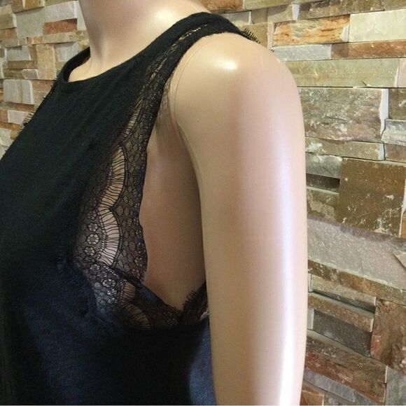 SANDRO Lame Lace Sleeveless Top - Picture 7 of 9